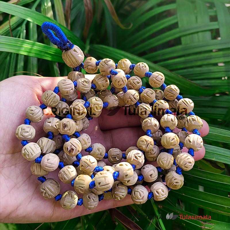 108+1 Original Tulsi Jap Mala Shri Radha Handmade Design 12mm Bead