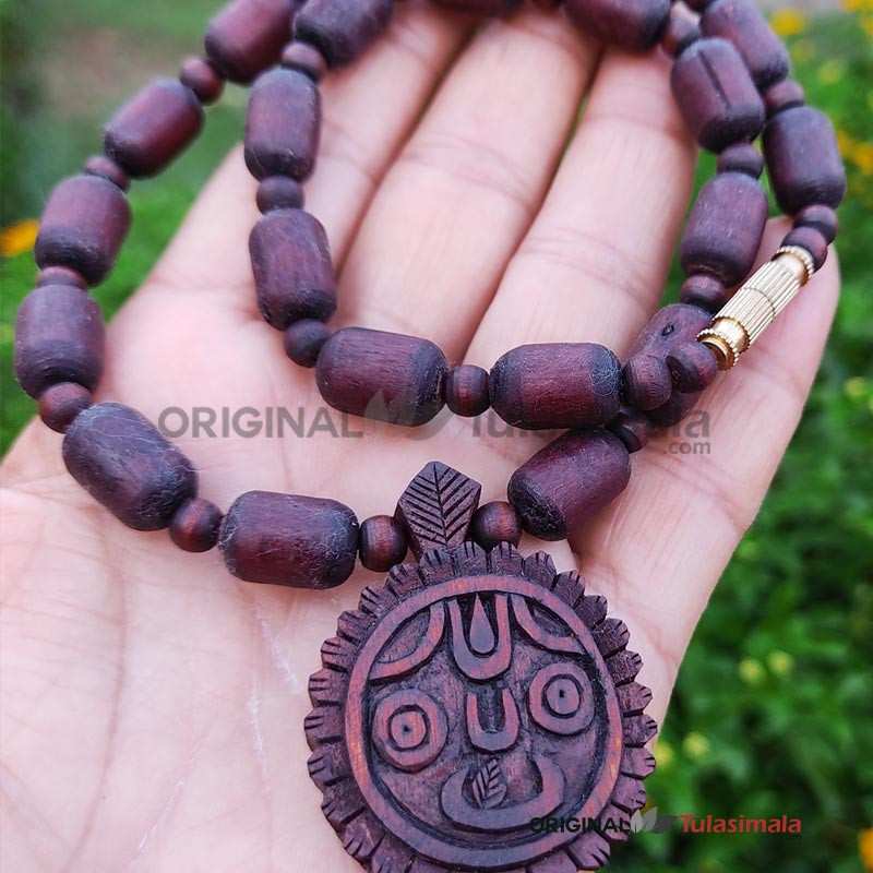 Shri jagannath puri handmade pendent original tulsi locket mala 22 inches mala total length 1.5 inches locket size