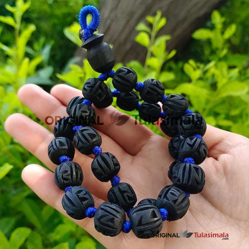 27+1 Beads Shri Radha Name Original Tulasi Beads Japa Mala 14mm Size Beads