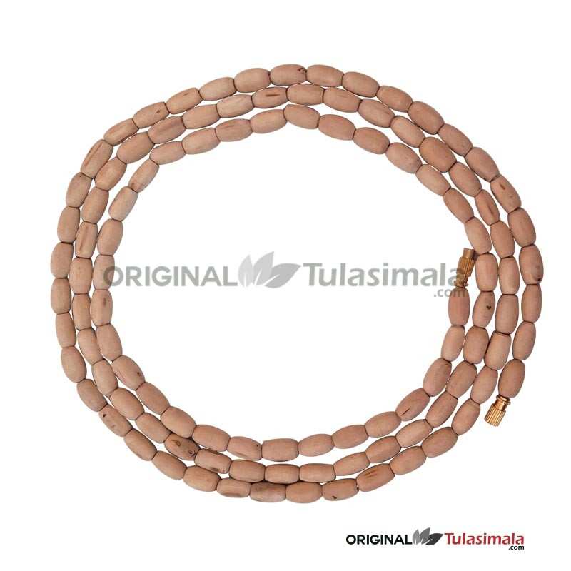 Three Round Oval Beads Original Tulsi Kanthi Mala