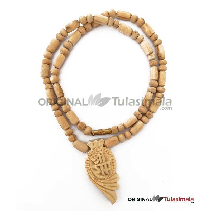 Shri Ram Original Tulsi Shankh Shape Locket Mala -We have put the photo of this actual Tulsi Mala