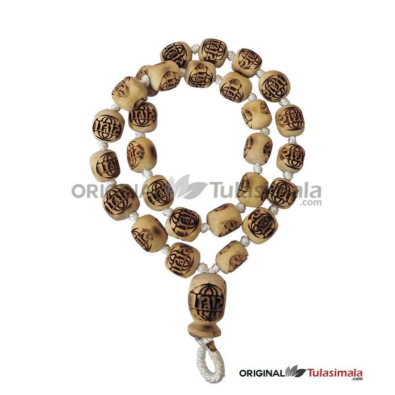 27+1 Beads Tulsi Japa Mala 22mm Radha Carved Beads Size