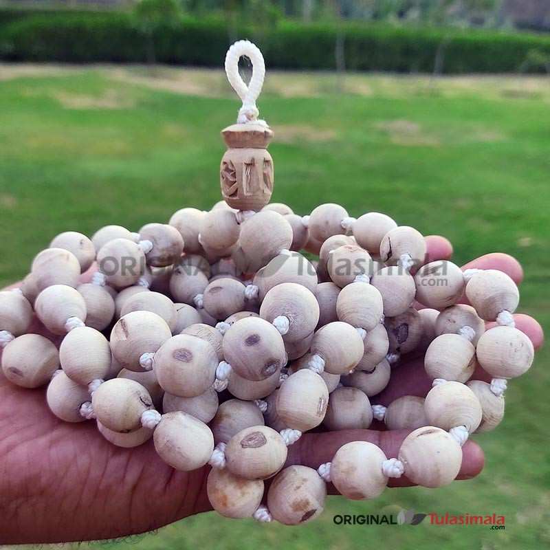 108+1 Fine Beads Original Tulsi Japa Mala 16mm Beads Size