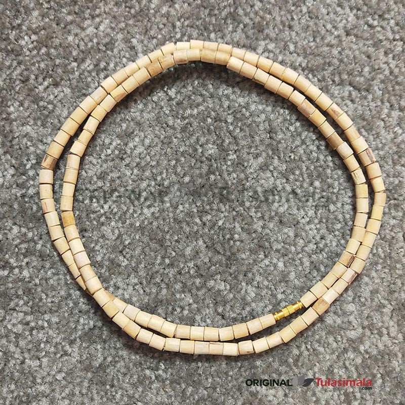 2 Round Tulsi Kanthi Mala 4mm Beads Size 33 Inches Length