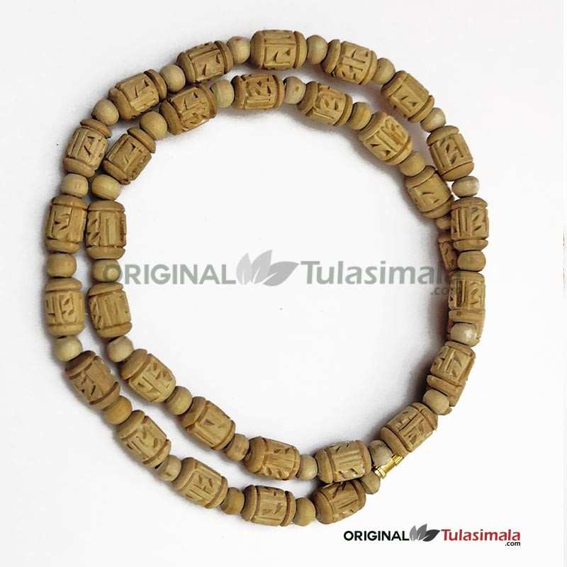 Handmade Radha Carved Beads 1 Round Kanthi Mala
